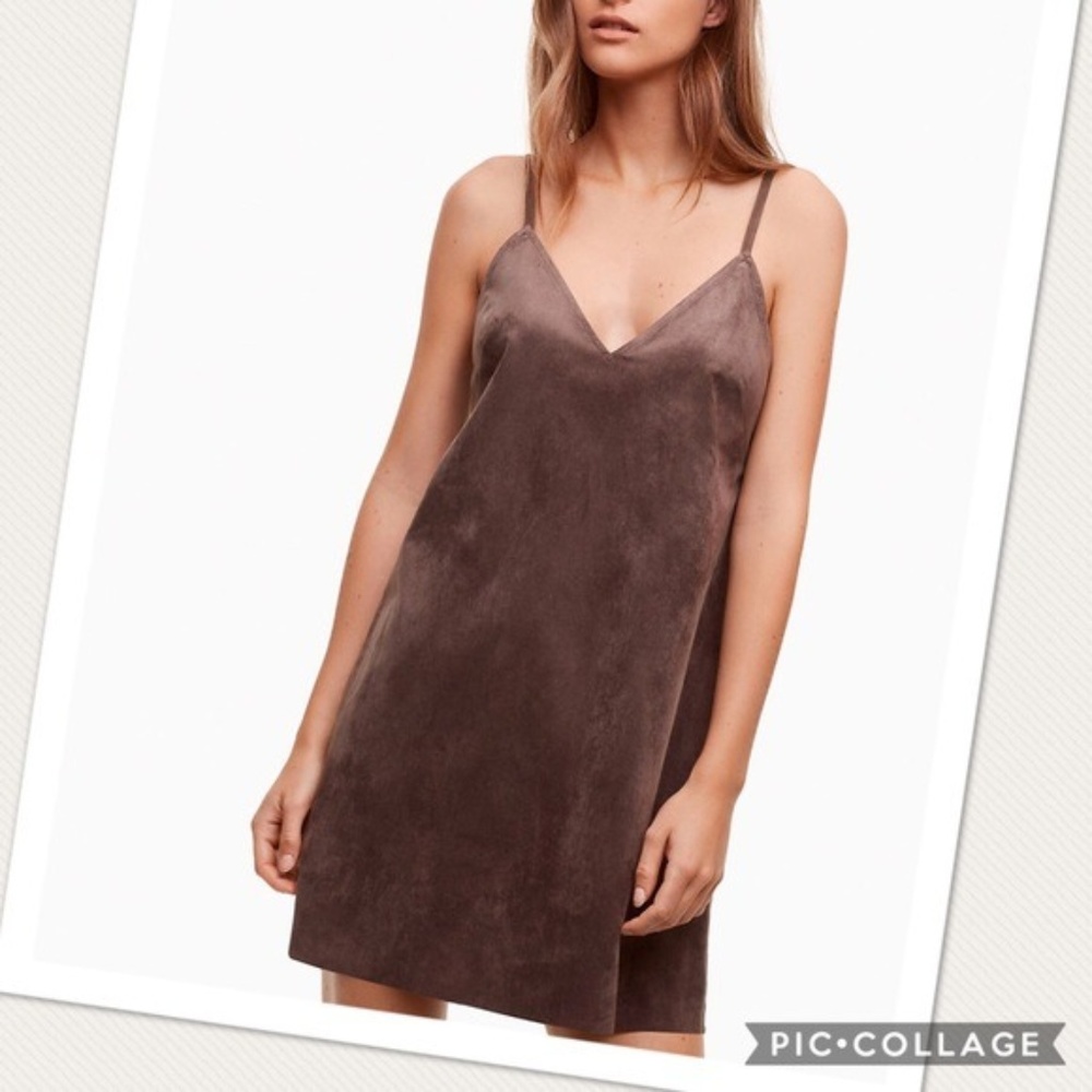 Aritzia Vivienne Suede Dress Auberge